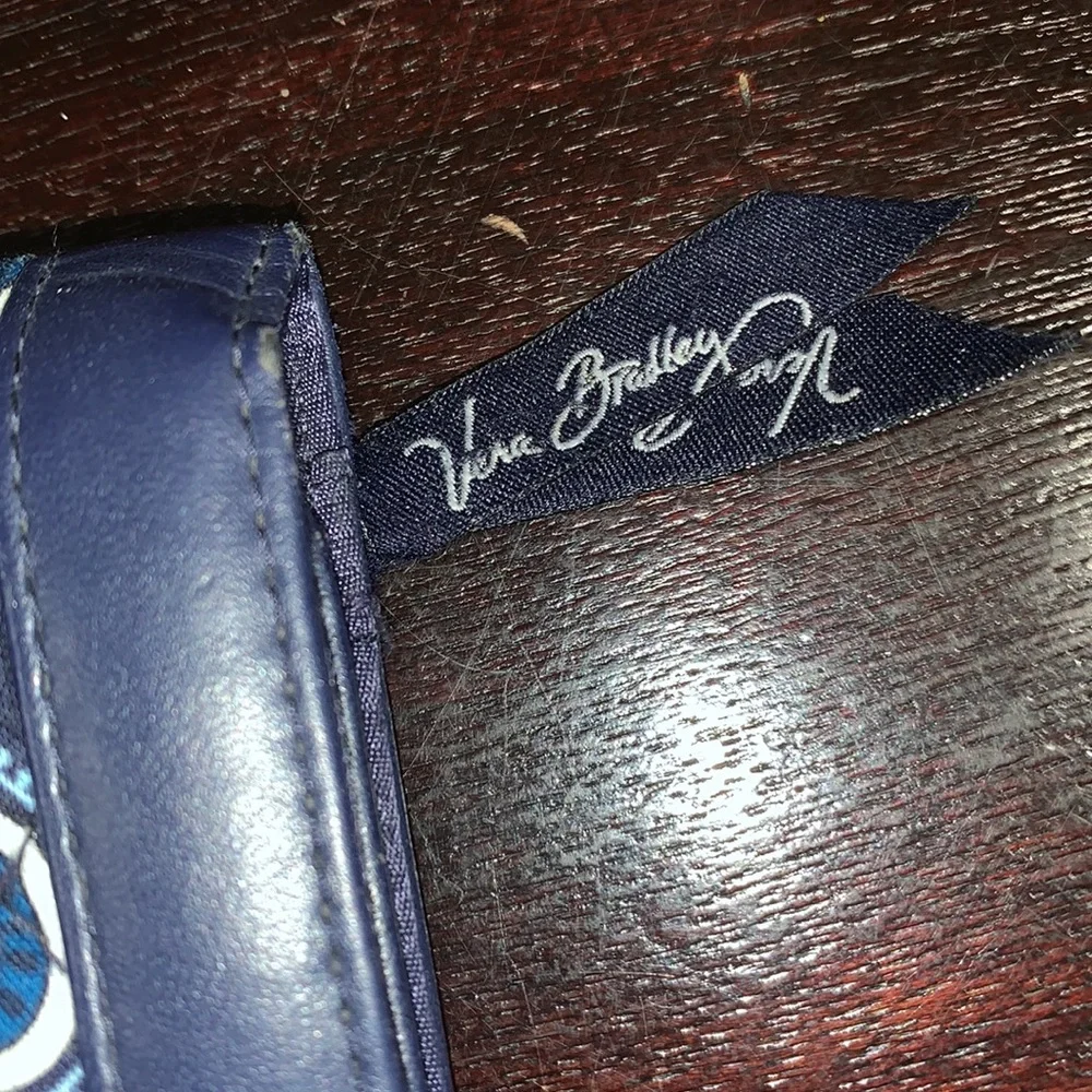 EUC Vera Bradley large navy magnetic wallet